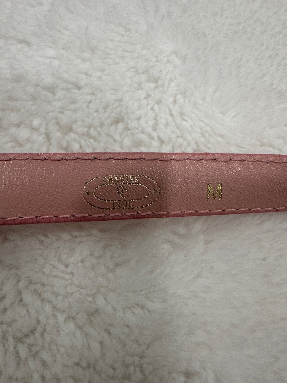 Vintage snakeskin Charter Club Slim Pink Belt with Gold-Tone Buckle - Picture 6 of 12